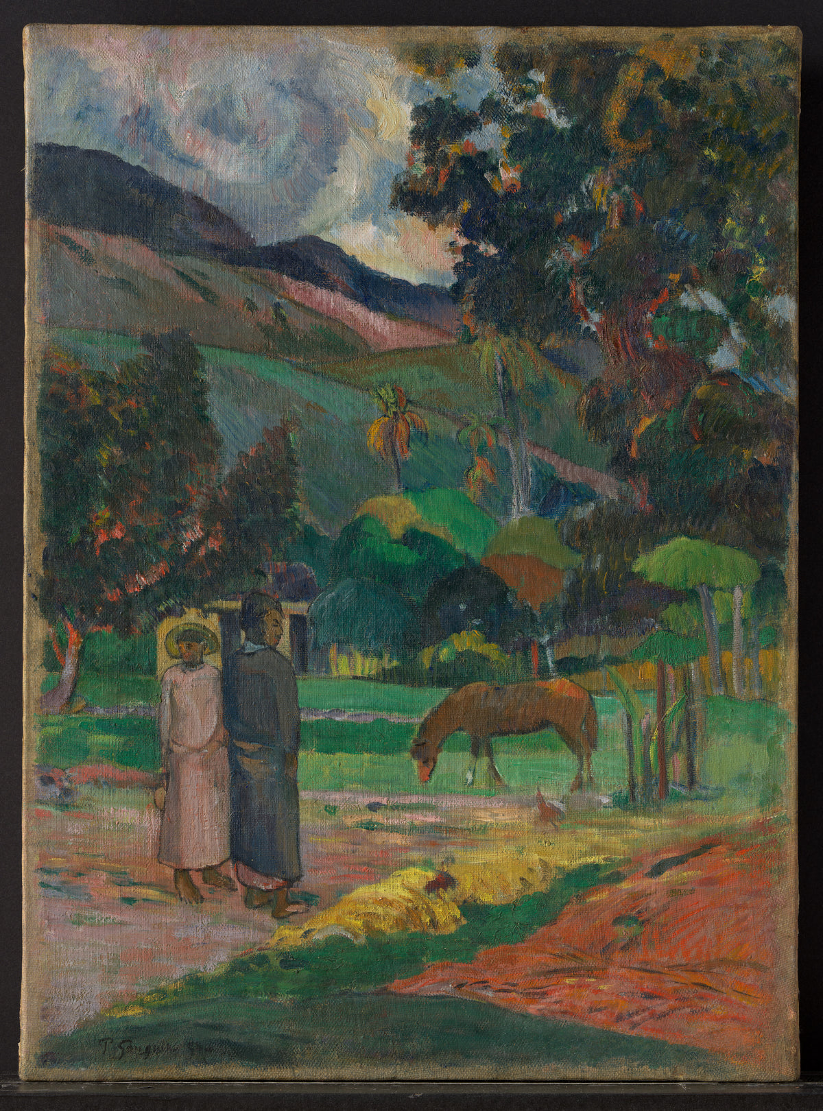 Tahitian Landscape by Paul Gauguin - Post-Impressionist canvas print