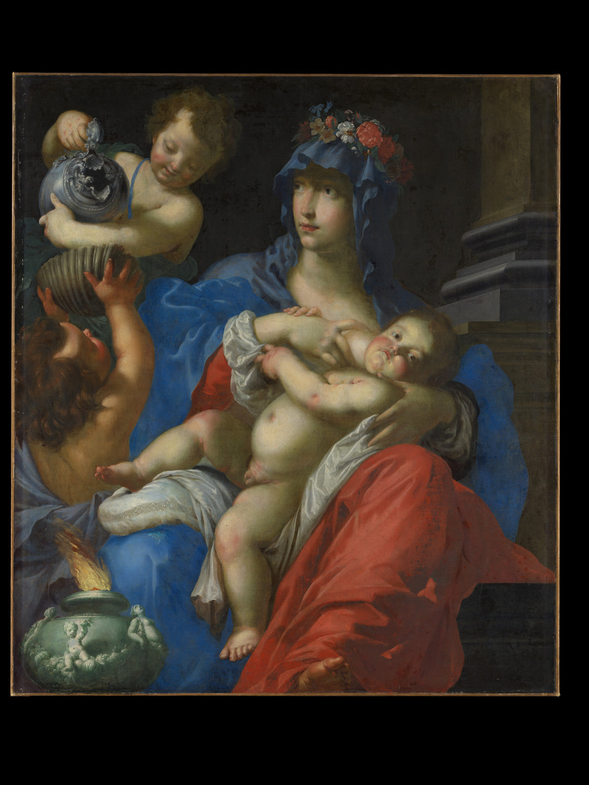 Charity by Cesare Dandini - Oil Painting canvas print
