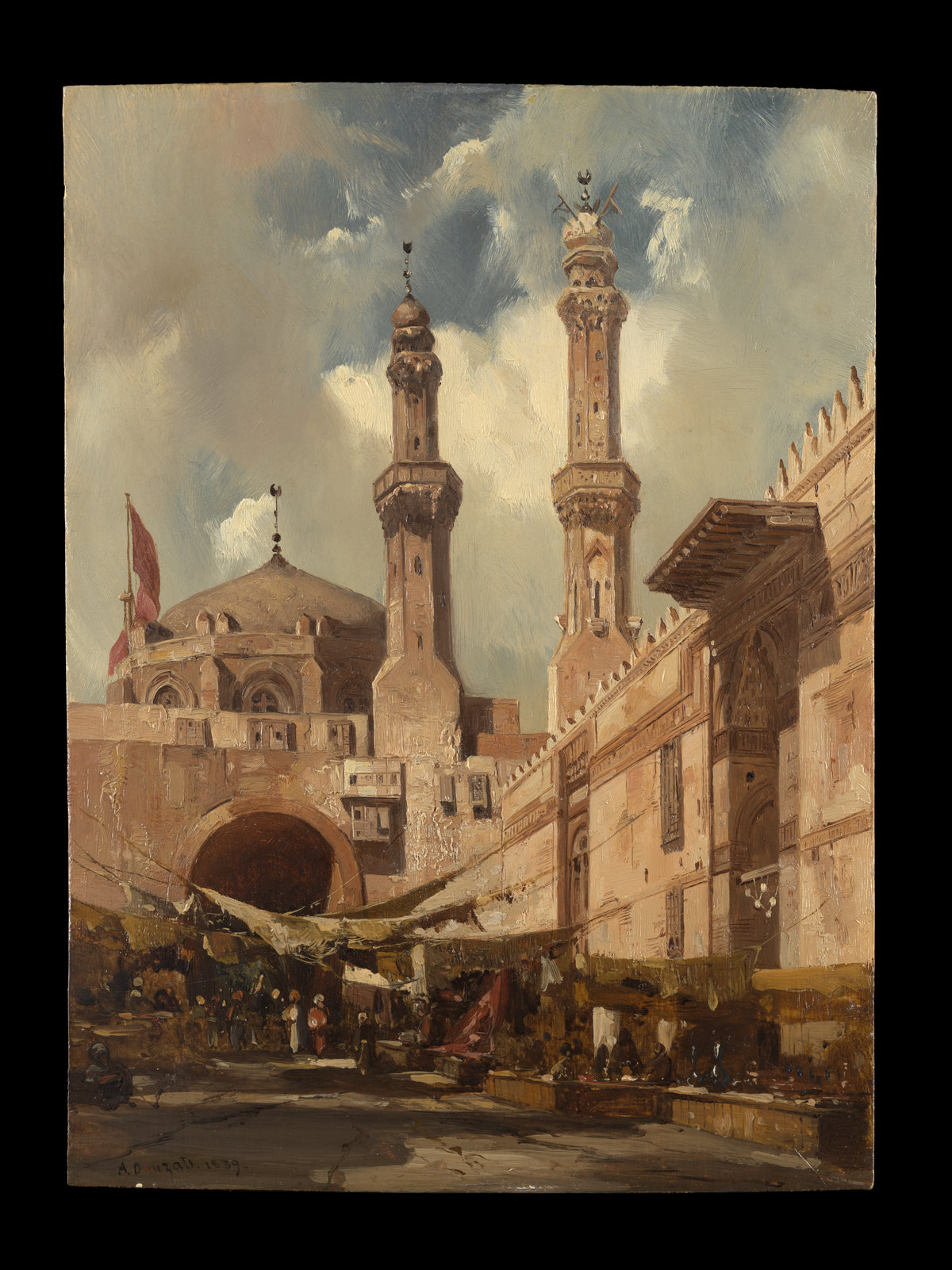A Cairo Bazaar by Adrien Dauzats - Classic Art canvas print
