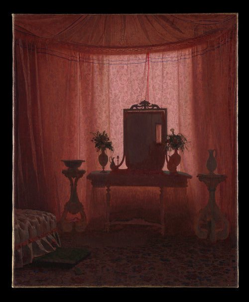 A Bedroom in Bernstorff Palace near Copenhagen by Johan Vilhelm Gertner - Oil Painting canvas print