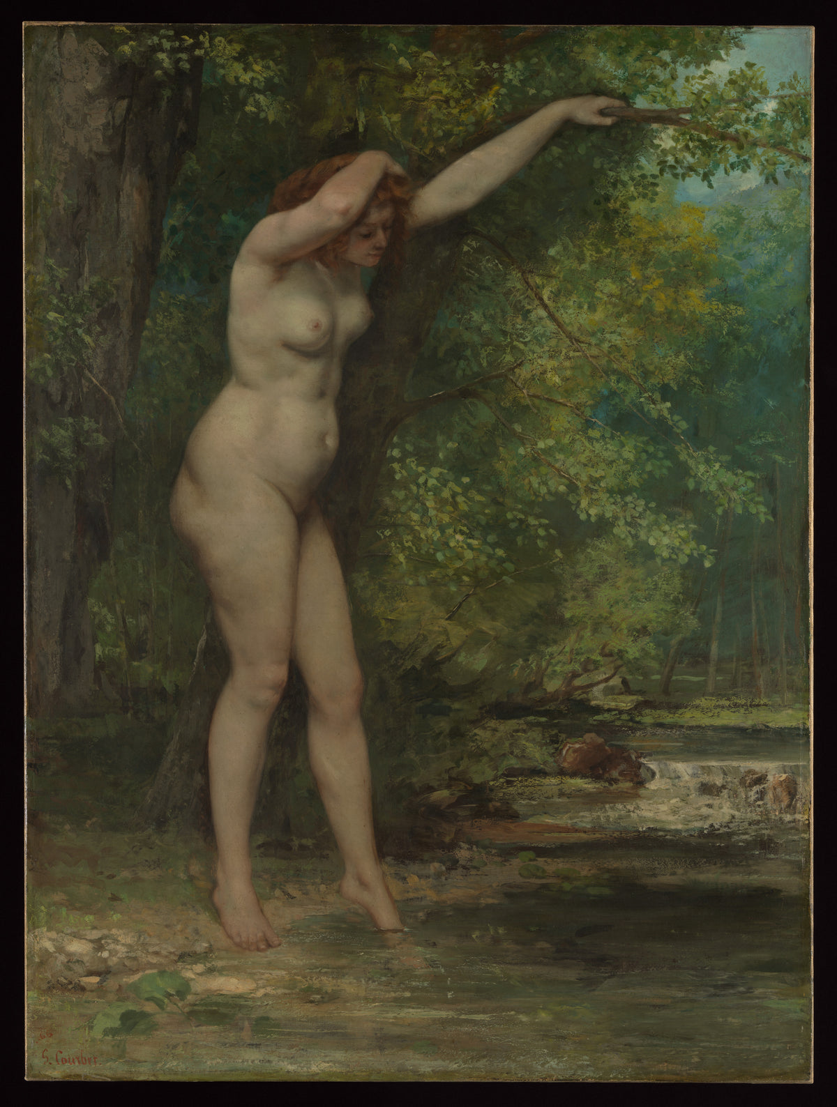 The Young Bather by Gustave Courbet - Realist canvas print
