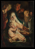 The Holy Family with Shepherds by Jacob Jordaens - Oil Painting canvas print