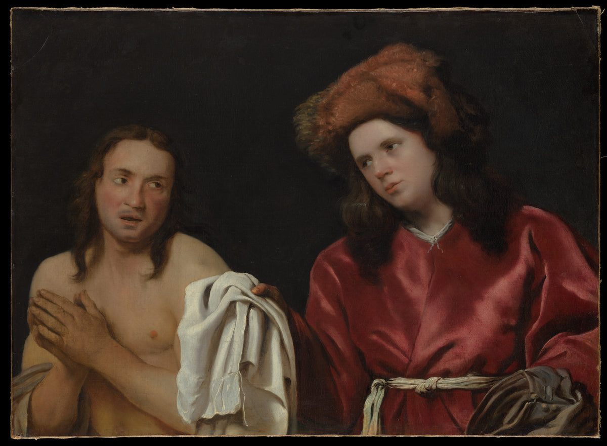 Clothing the Naked by Michiel Sweerts - Oil Painting canvas print