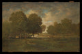 A River in a Meadow by Théodore Rousseau - Naive Art canvas print