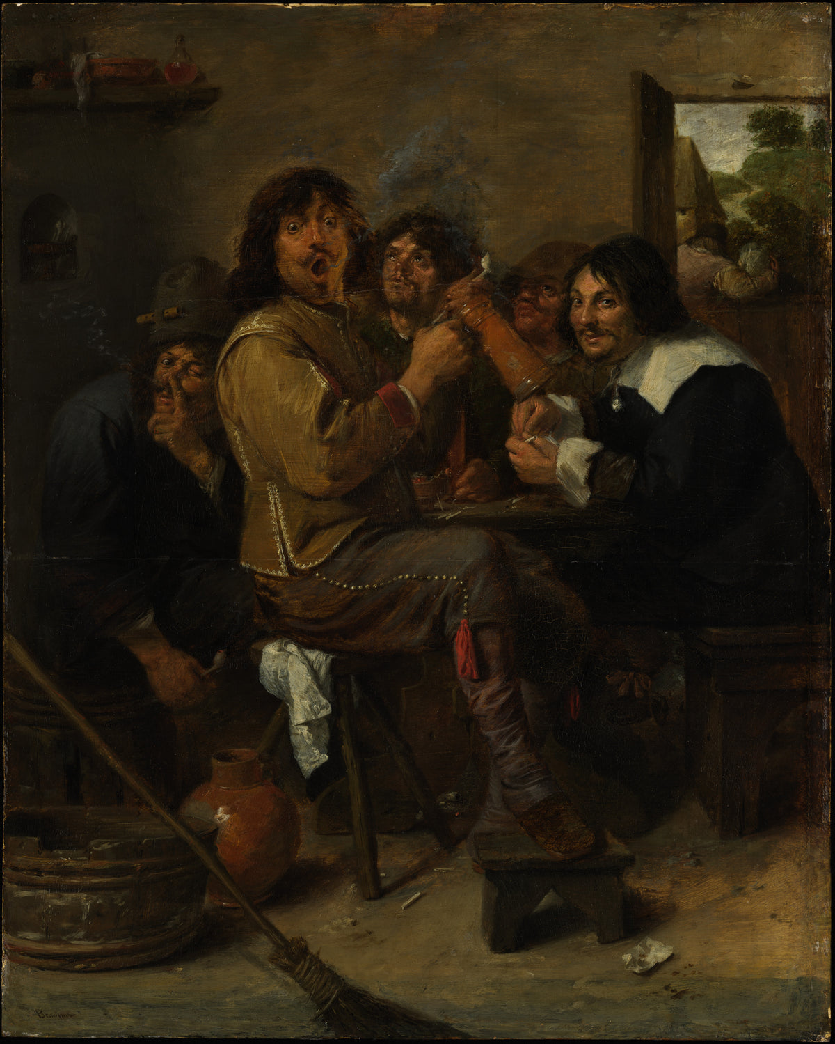 The Smokers by Adriaen Brouwer - Classic Art canvas print