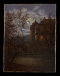 Schloss Milkel in Moonlight by Carl Gustav Carus - Oil Painting canvas print