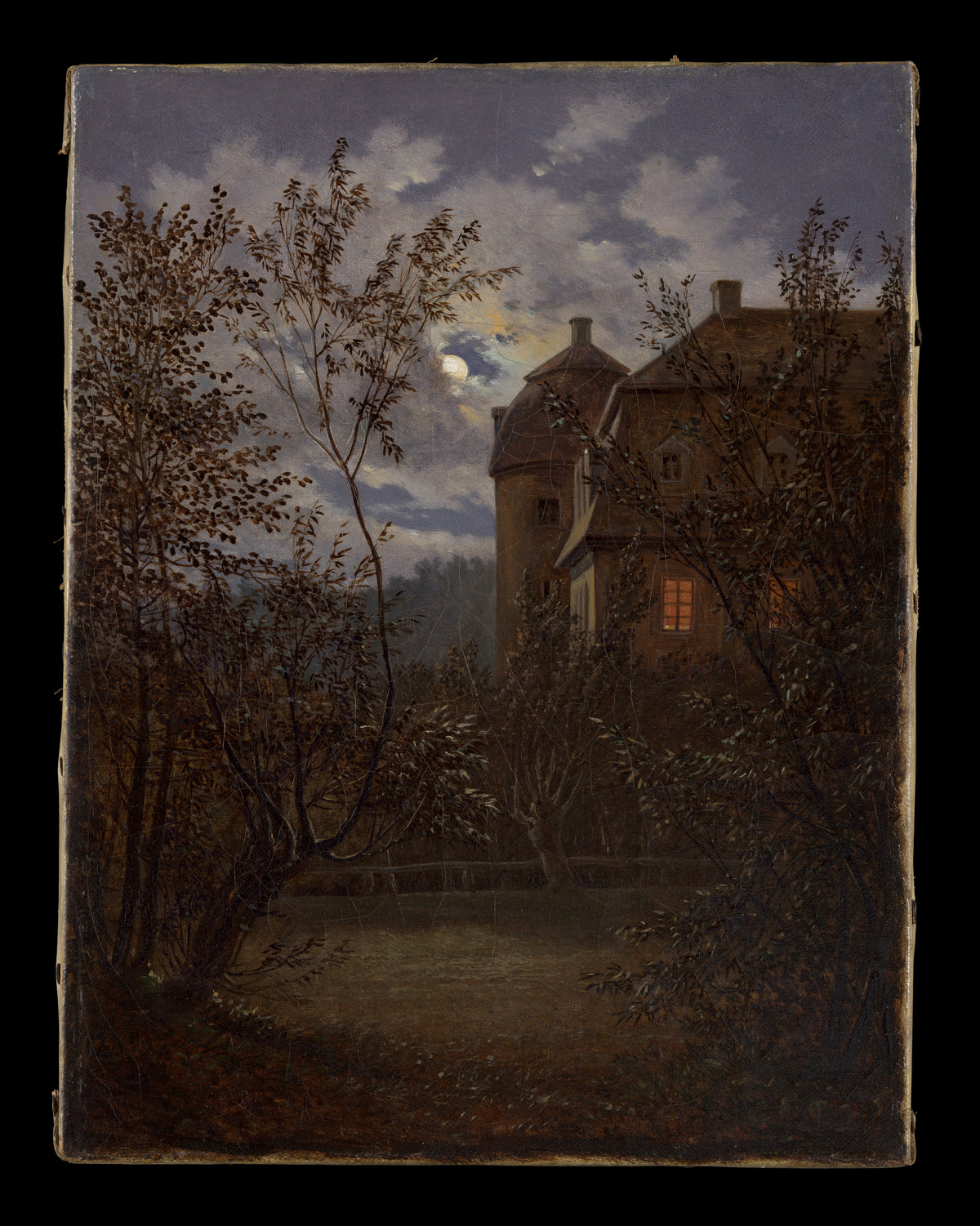 Schloss Milkel in Moonlight by Carl Gustav Carus - Oil Painting canvas print