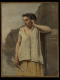 The Muse History by Camille Corot - Realist canvas print