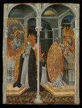 The Miraculous Communion of Saint Catherine of Siena by Giovanni di Paolo (Giovanni di Paolo di Grazia) - Tempera canvas print
