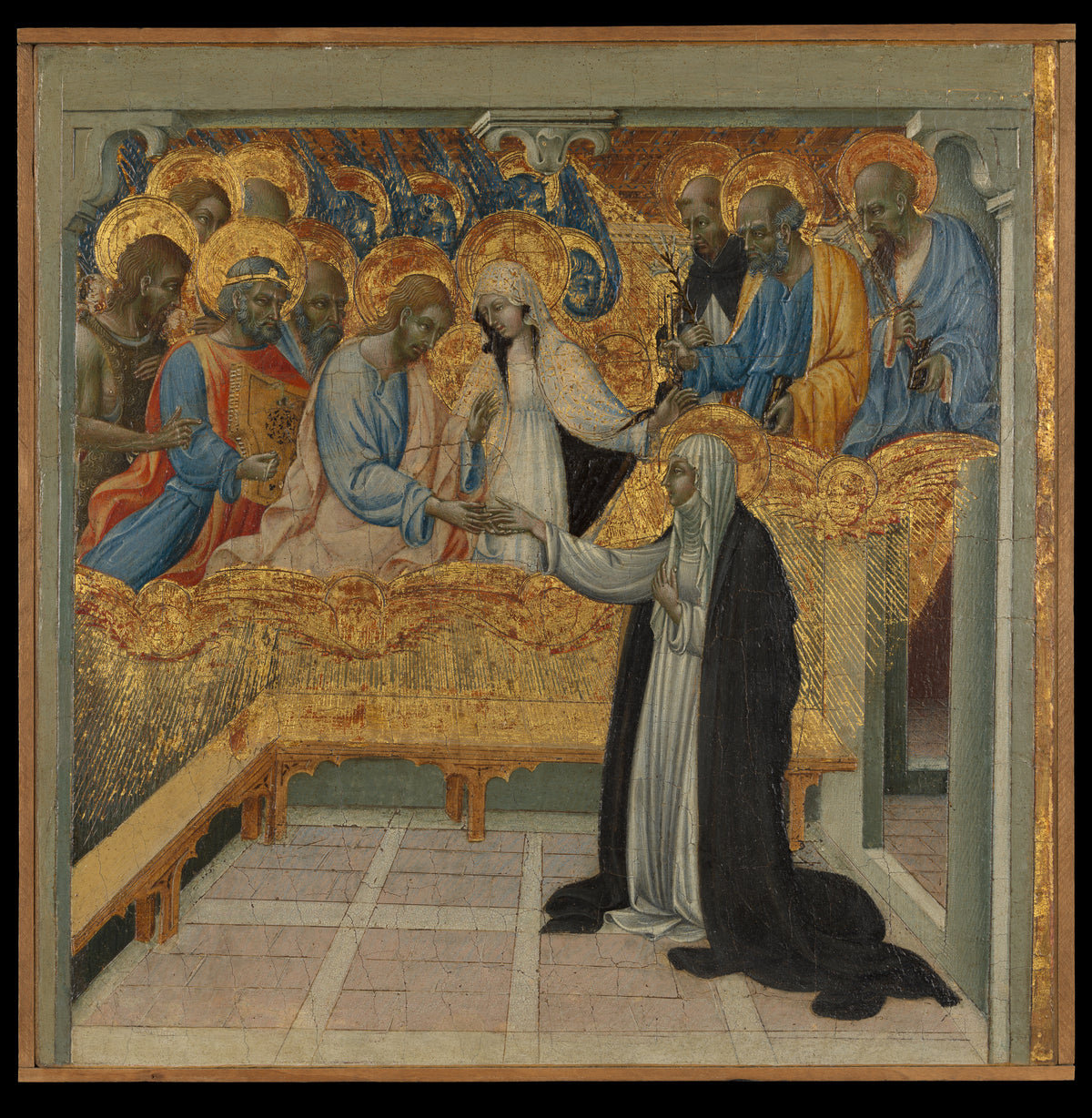 The Mystic Marriage of Saint Catherine of Siena by Giovanni di Paolo (Giovanni di Paolo di Grazia) - Tempera canvas print