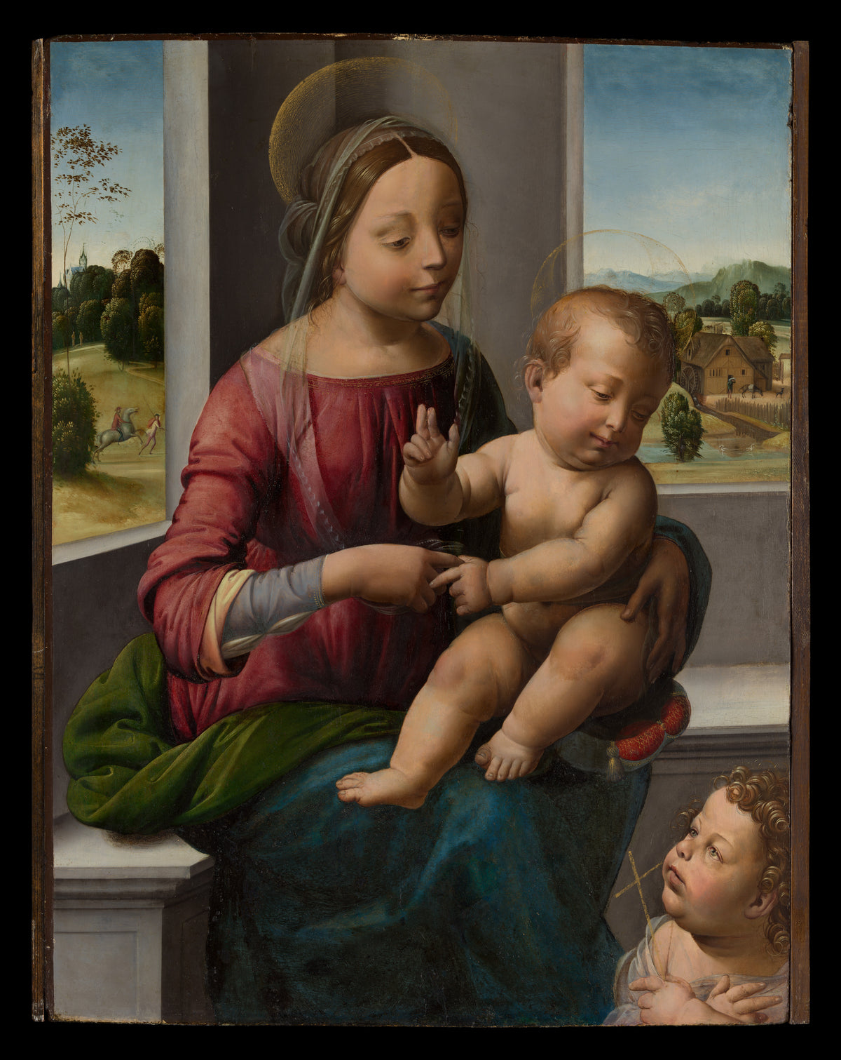 Madonna and Child with the Young Saint John the Baptist by Fra Bartolomeo (Bartolomeo di Paolo del Fattorino) - Classic Art canvas print