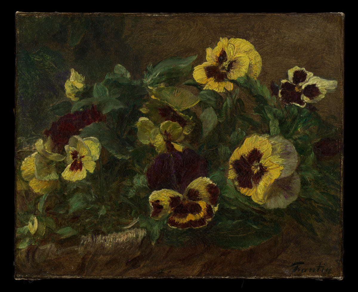 Pansies by Henri Fantin-Latour - Realist canvas print