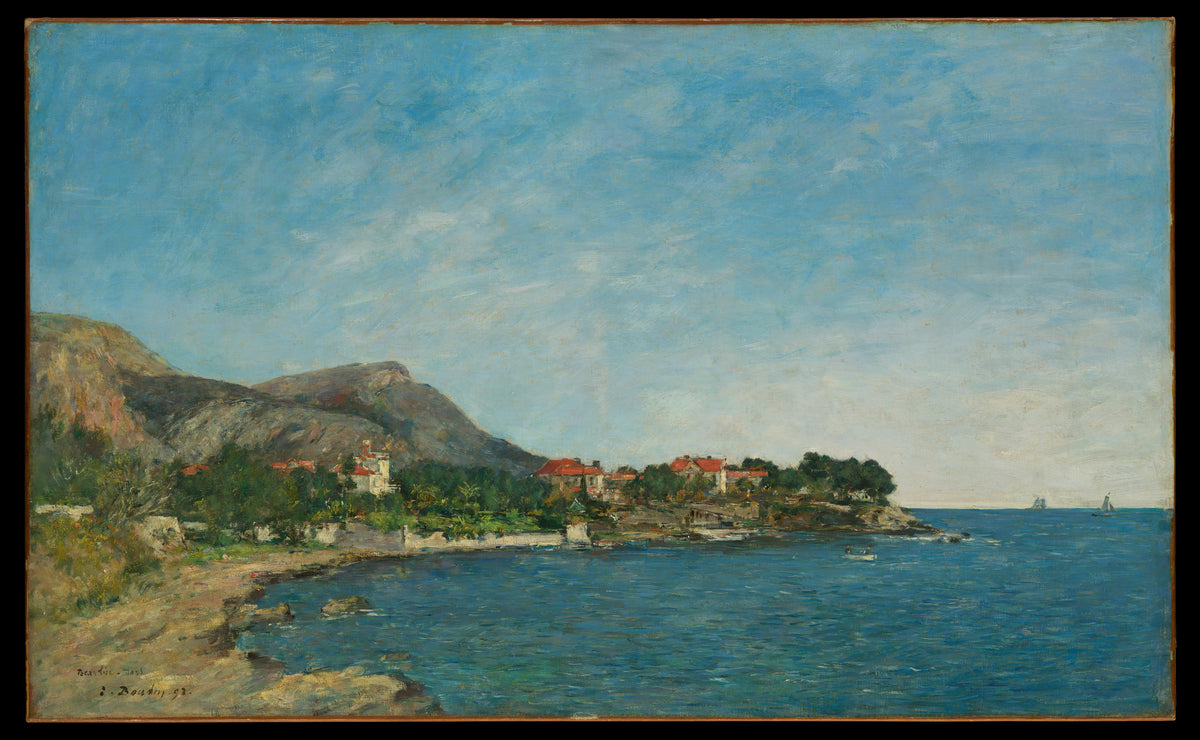 Beaulieu The Bay of Fourmis by Eugène Boudin - Oil Painting canvas print