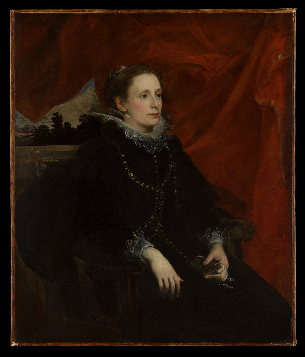 Portrait of a Woman, Called the Marchesa Durazzo by Anthony van Dyck - Oil Painting canvas print