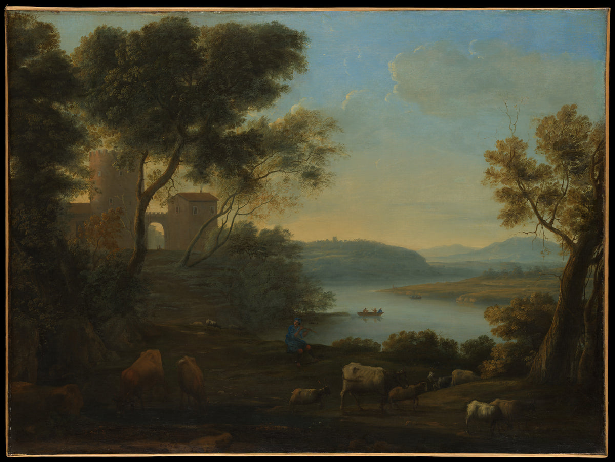 Pastoral Landscape The Roman Campagna by Claude Lorrain (Claude Gellée) - Oil Painting canvas print
