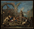 The Tame Magpie by Alessandro Magnasco - Oil Painting canvas print