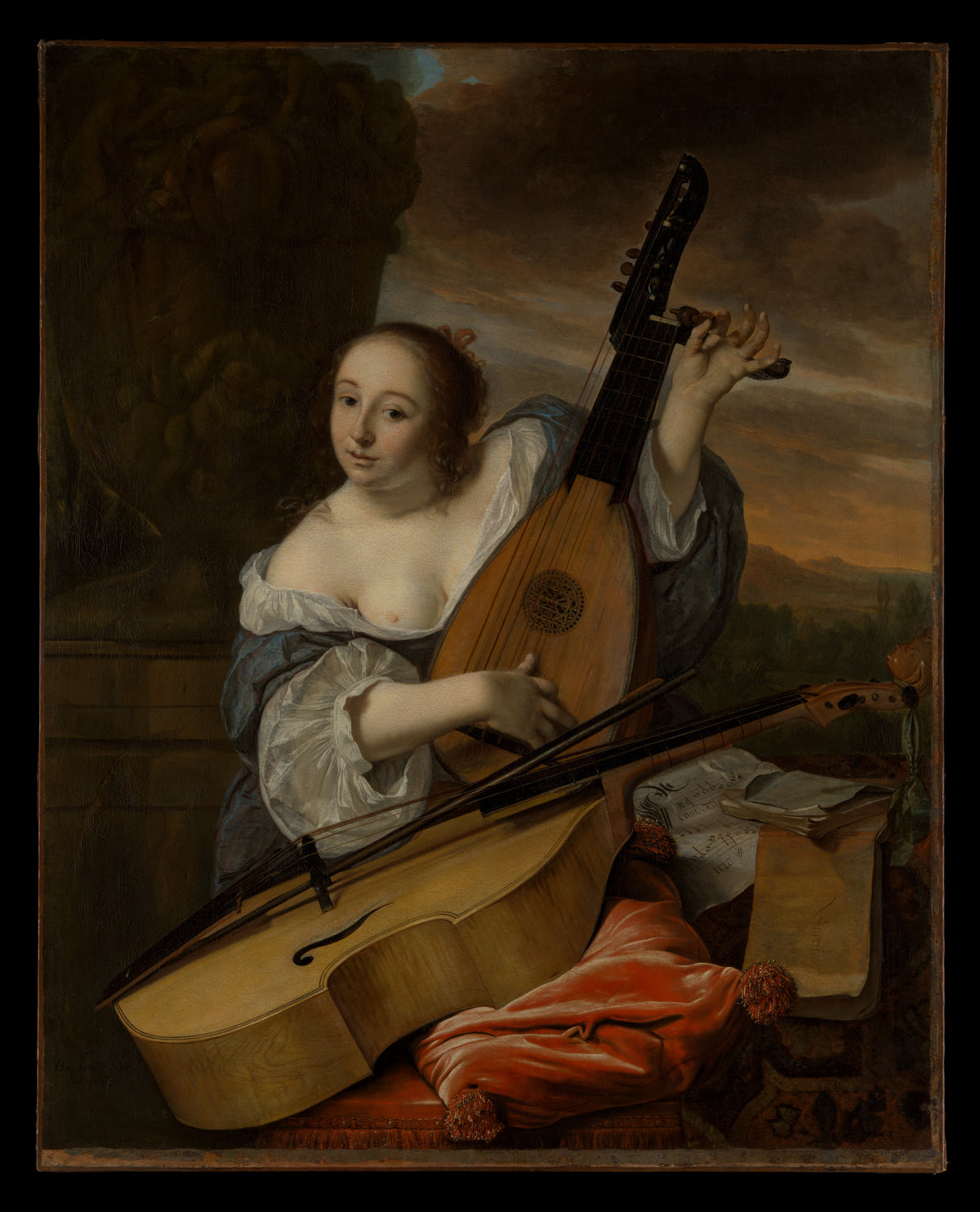 The Musician by Bartholomeus van der Helst - Oil Painting canvas print