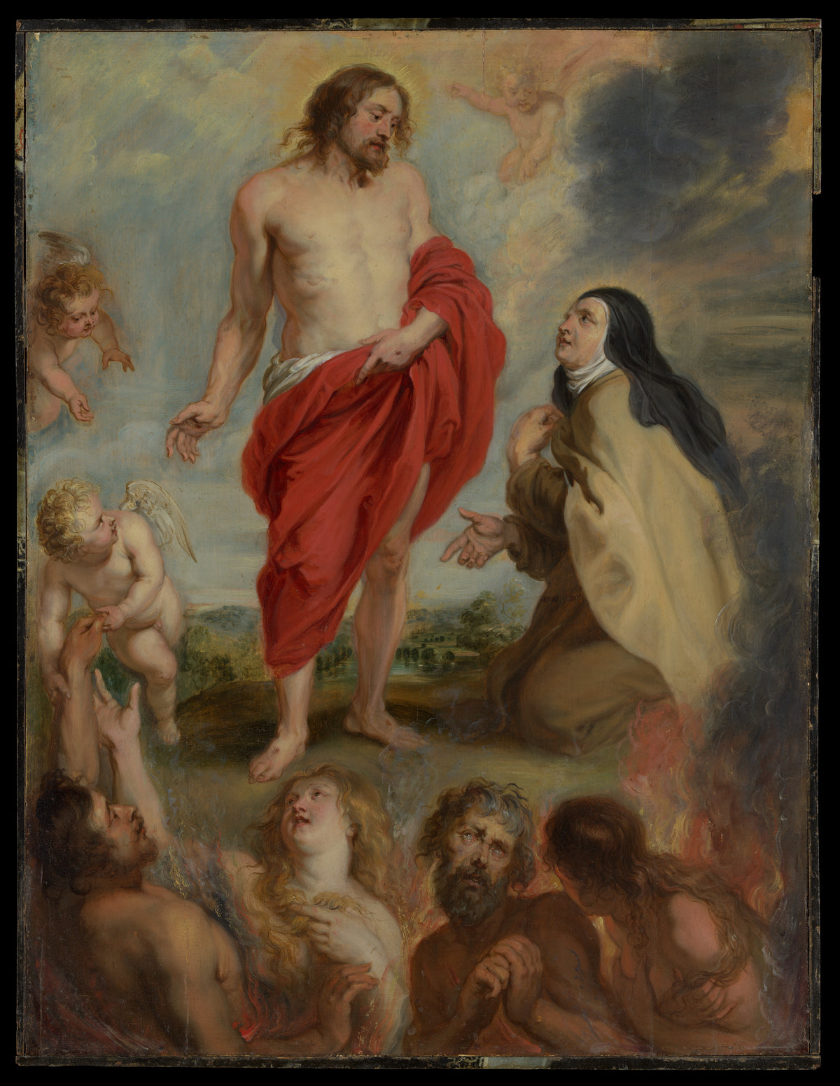 Saint Teresa of Avila Interceding for Souls in Purgatory by Peter Paul Rubens - Baroque canvas print