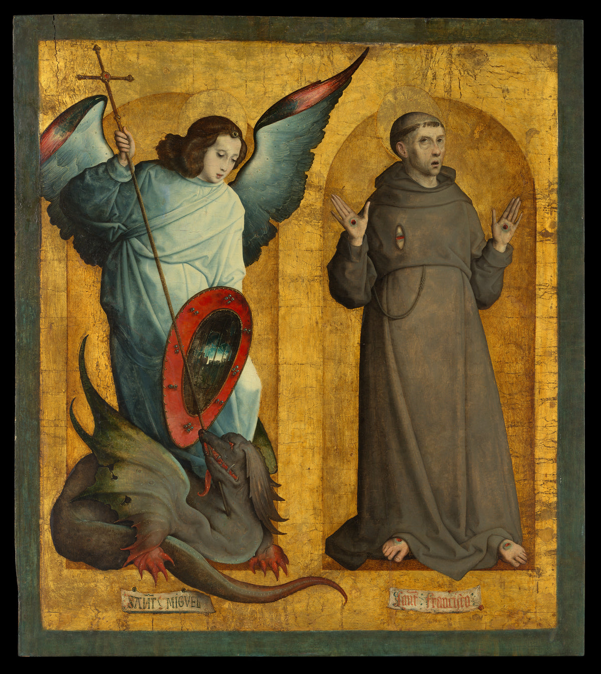 Saints Michael and Francis by Juan de Flandes - Classic Art canvas print