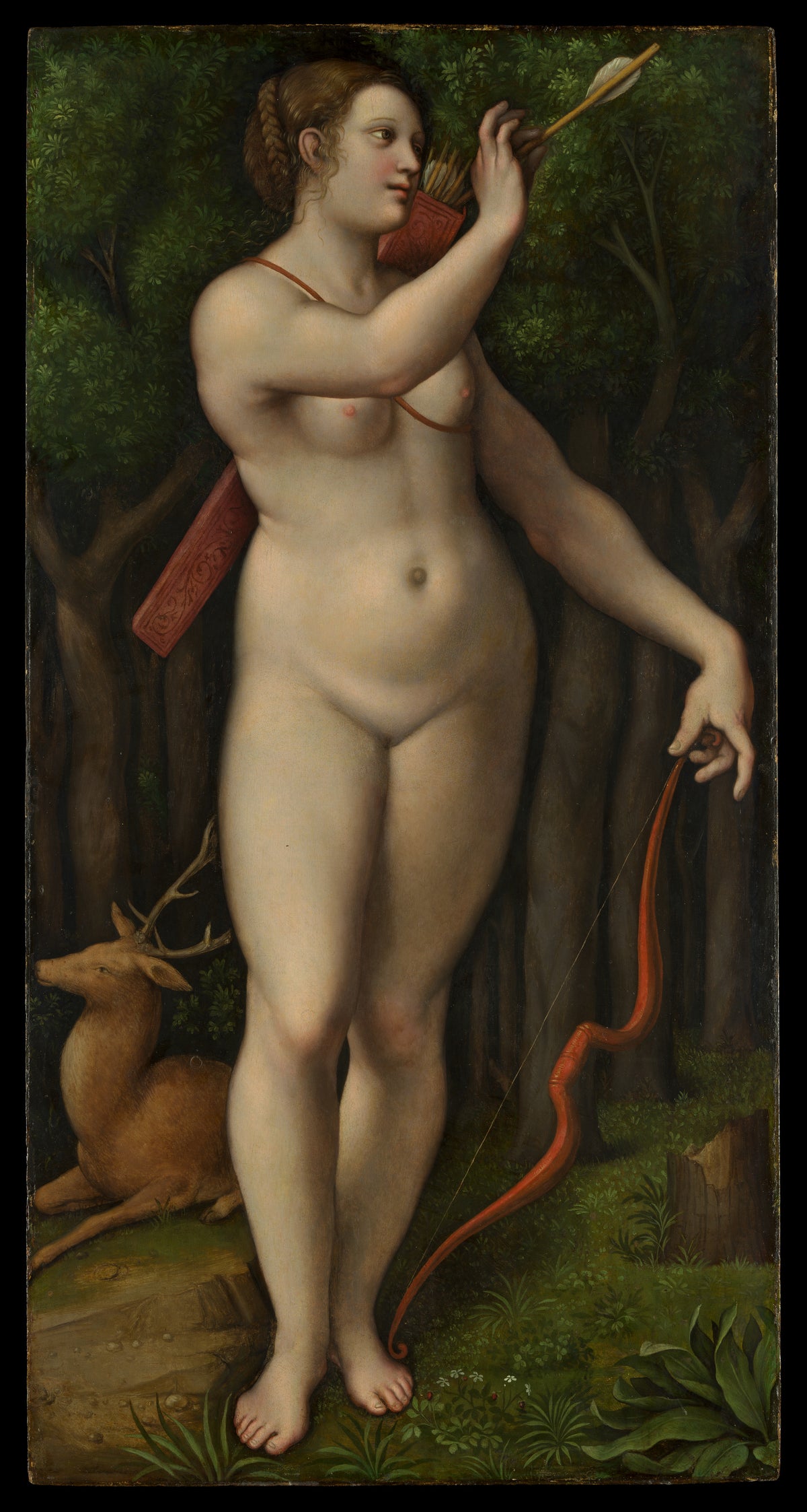 Diana the Huntress by Giampietrino (Giovanni Pietro Rizzoli) - Classic Art canvas print