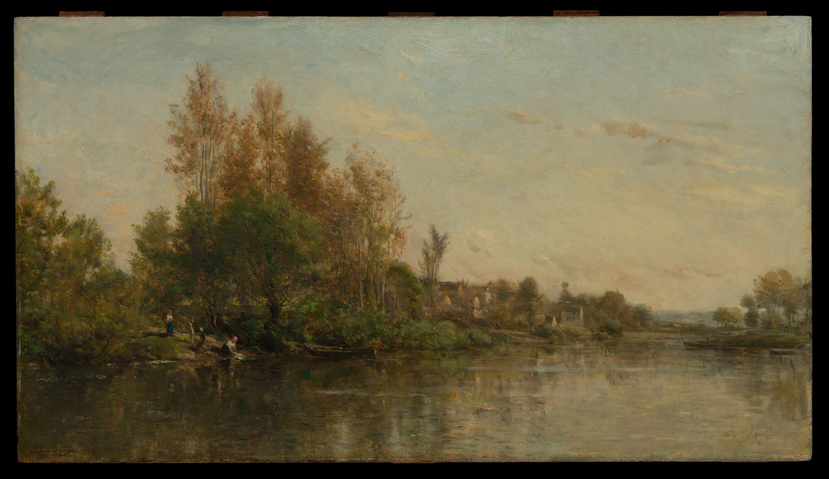 The Banks of the Oise by Charles-François Daubigny - Classic Art canvas print