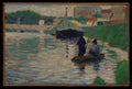 View of the Seine by Georges Seurat - Pointillist canvas print