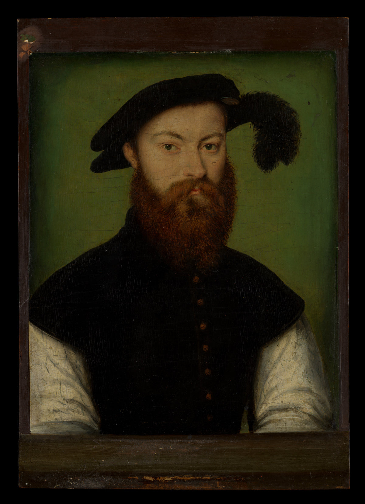 Portrait of a Man with a Black-Plumed Hat by Corneille de Lyon - Classic Art canvas print