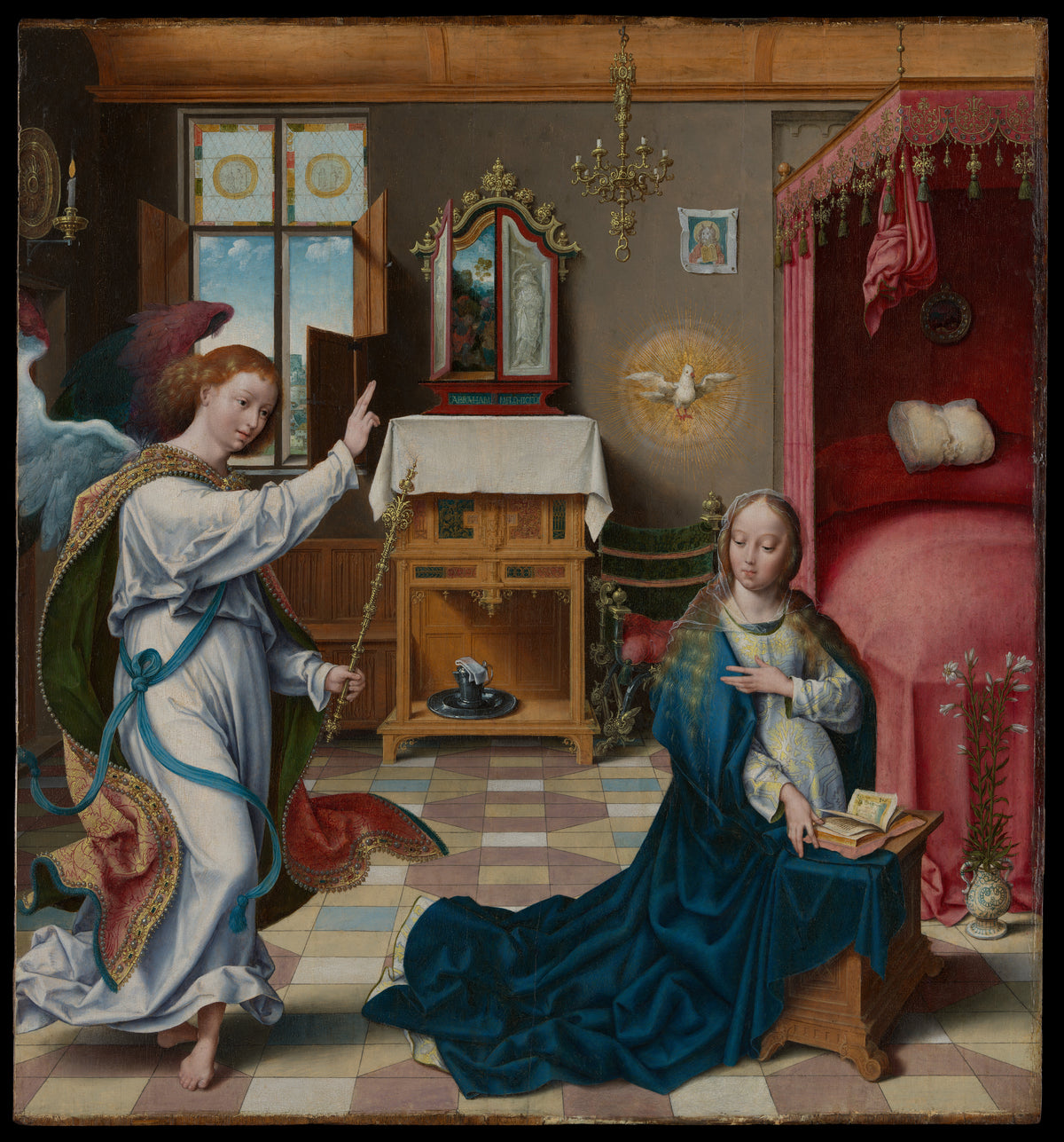 The Annunciation by Joos van Cleve - Classic Art canvas print
