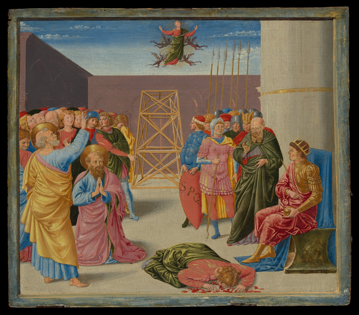 Saint Peter and Simon Magus by Benozzo Gozzoli (Benozzo di Lese di Sandro) - Tempera canvas print