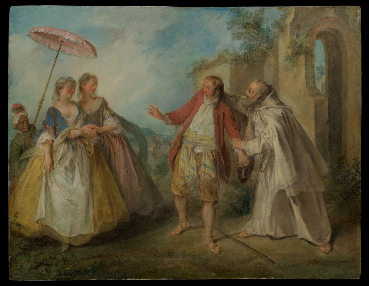 Brother Philippe's Geese by Nicolas Lancret - Classic Art canvas print