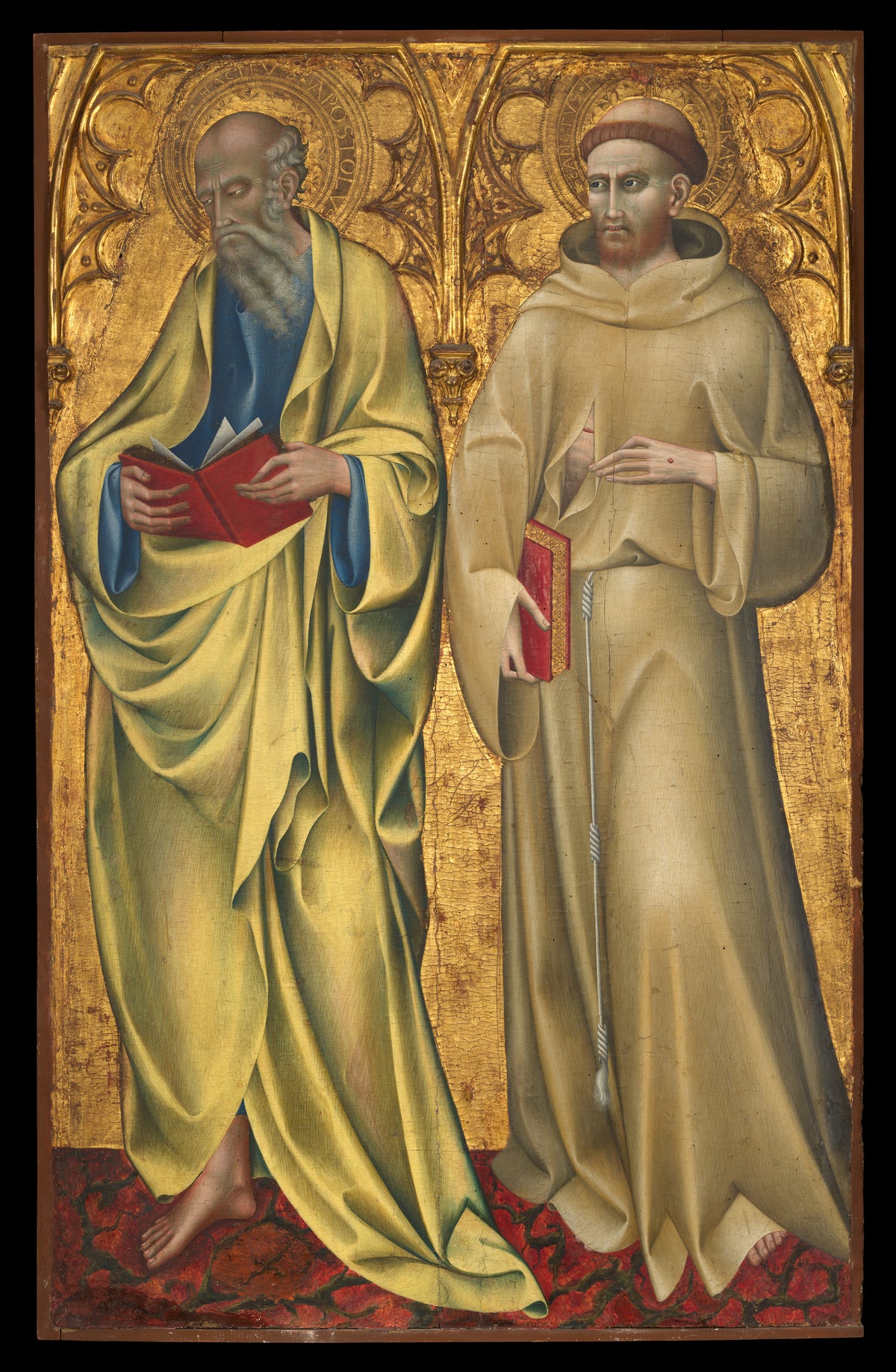 Saints Matthew and Francis by Giovanni di Paolo (Giovanni di Paolo di Grazia) - Tempera canvas print
