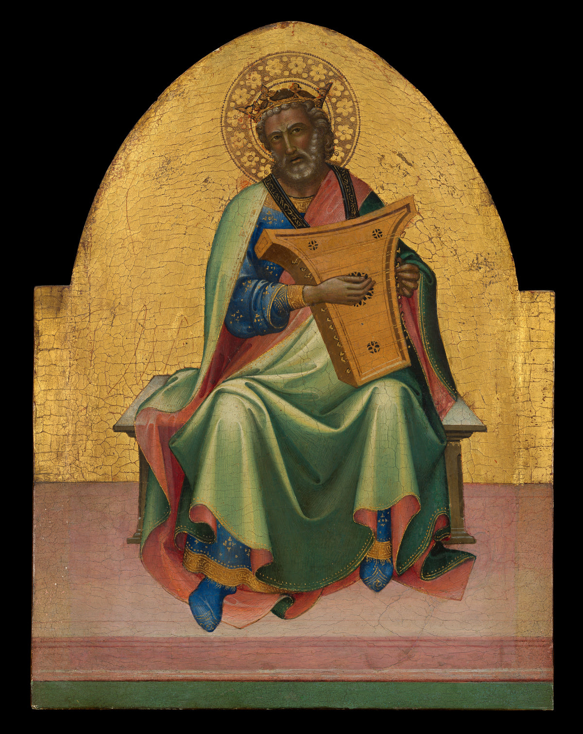 David by Lorenzo Monaco (Piero di Giovanni) - Tempera canvas print