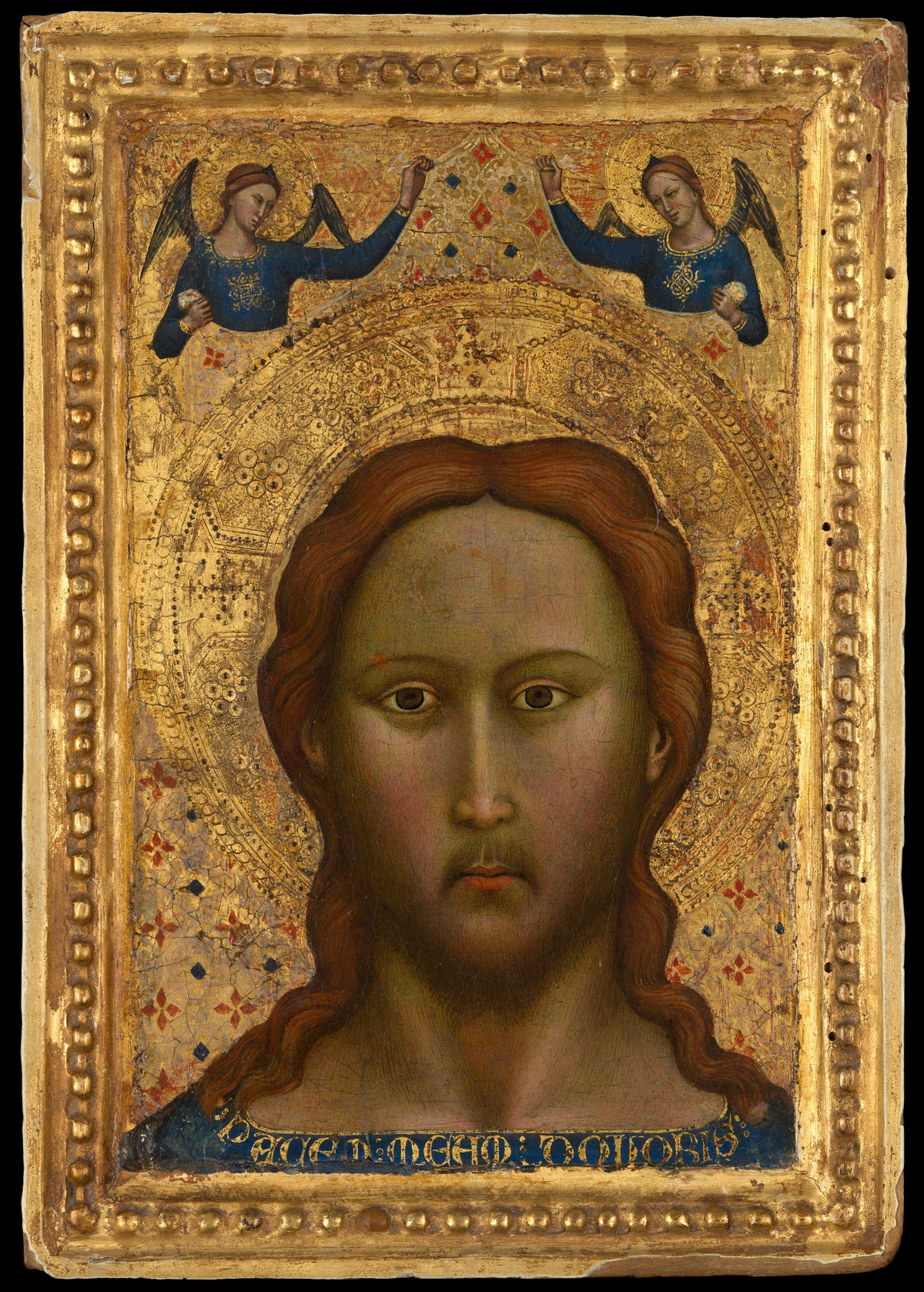 Head of Christ by Master of the Orcagnesque Misericordia - Tempera canvas print
