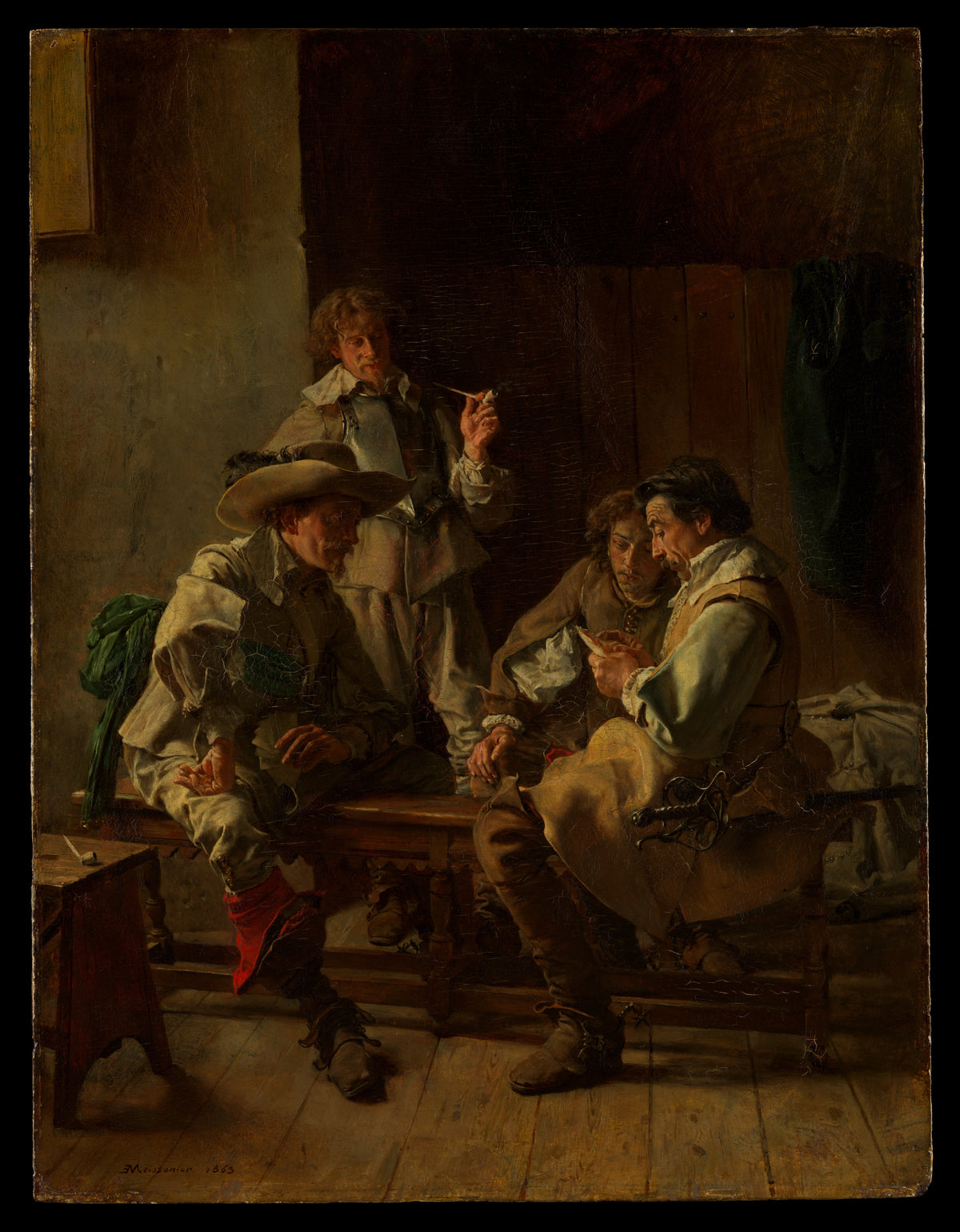The Card Players by Ernest Meissonier - Classic Art canvas print