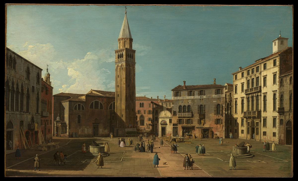 Campo Sant'Angelo, Venice by Canaletto (Giovanni Antonio Canal) - Oil Painting canvas print