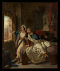 Rebecca and the Wounded Ivanhoe by Eugène Delacroix - Romantic canvas print
