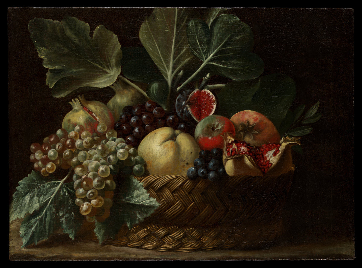 Basket of Fruit by Bartolomeo Cavarozzi - Oil Painting canvas print