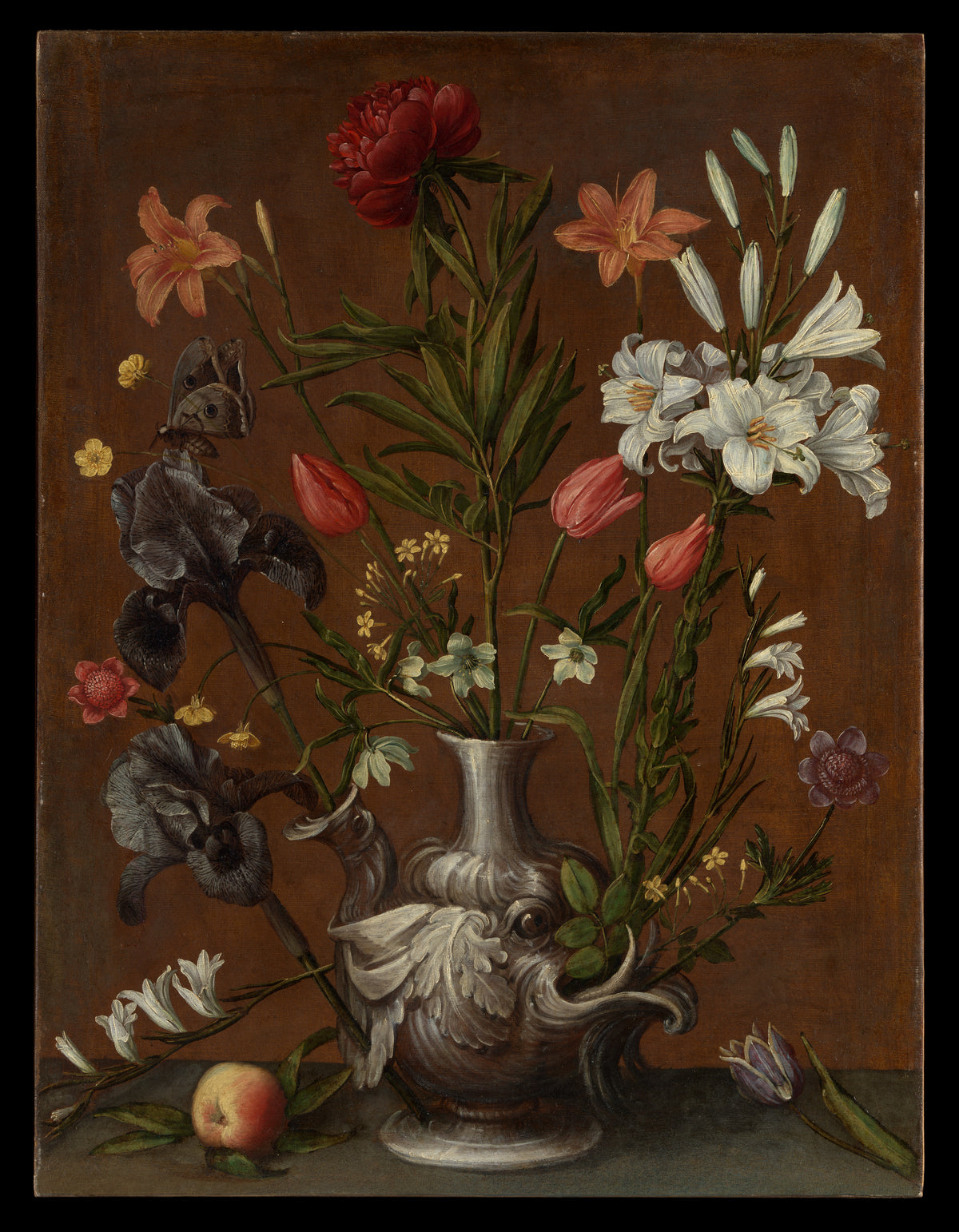 Flowers in a Grotesque Vase by Orsola Maddalena Caccia - Oil Painting canvas print