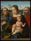 Madonna and Child with Saints Francis and Jerome by Francesco Francia - Tempera canvas print