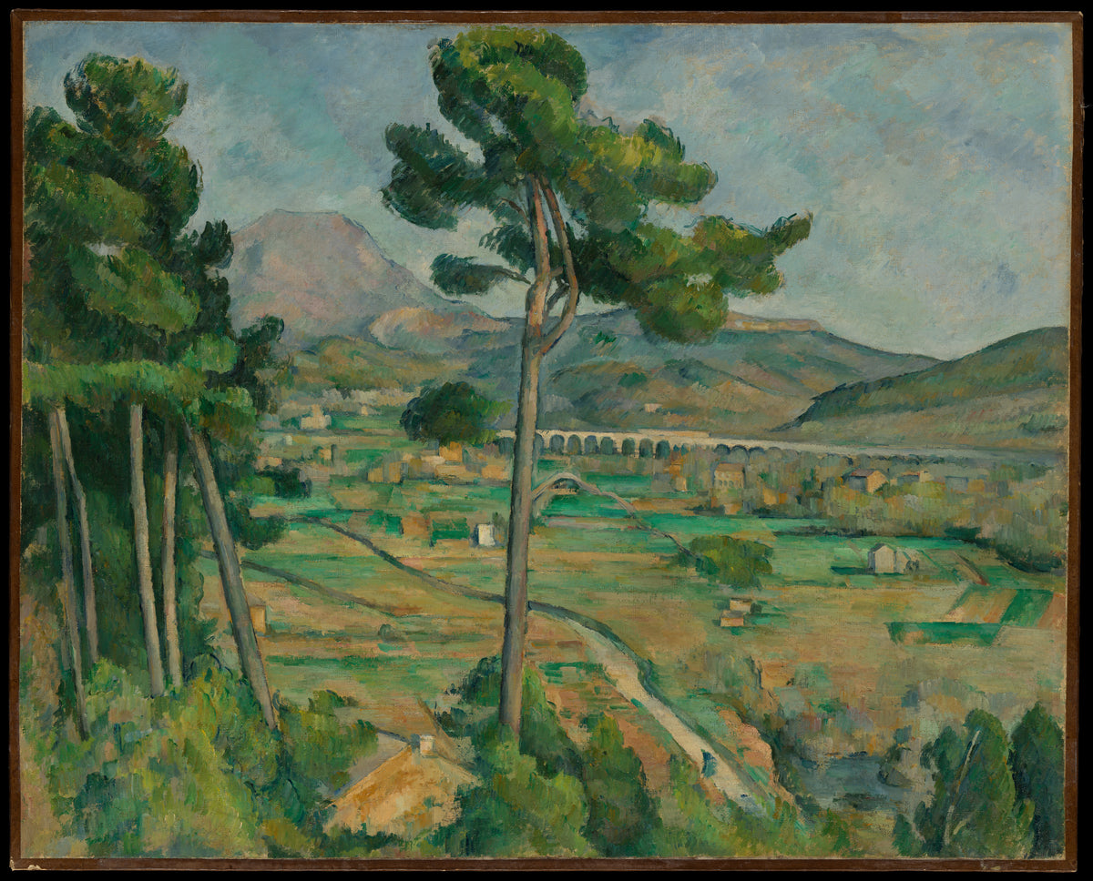 Mont Sainte-Victoire and the Viaduct of the Arc River Valley by Paul Cézanne - Oil Painting canvas print