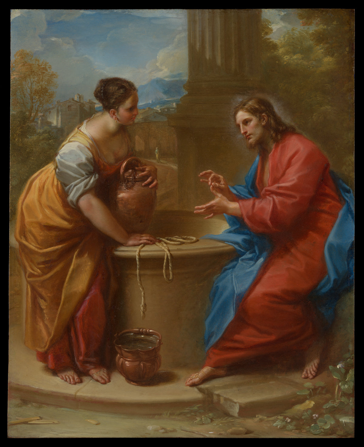 Christ and the Woman of Samaria by Benedetto Luti - Classic Art canvas print