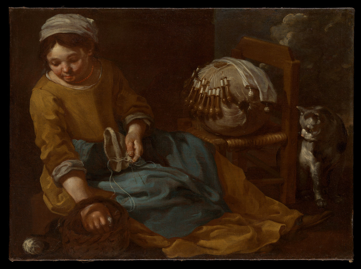 The Lacemaker by Bernhard Keil - Oil Painting canvas print