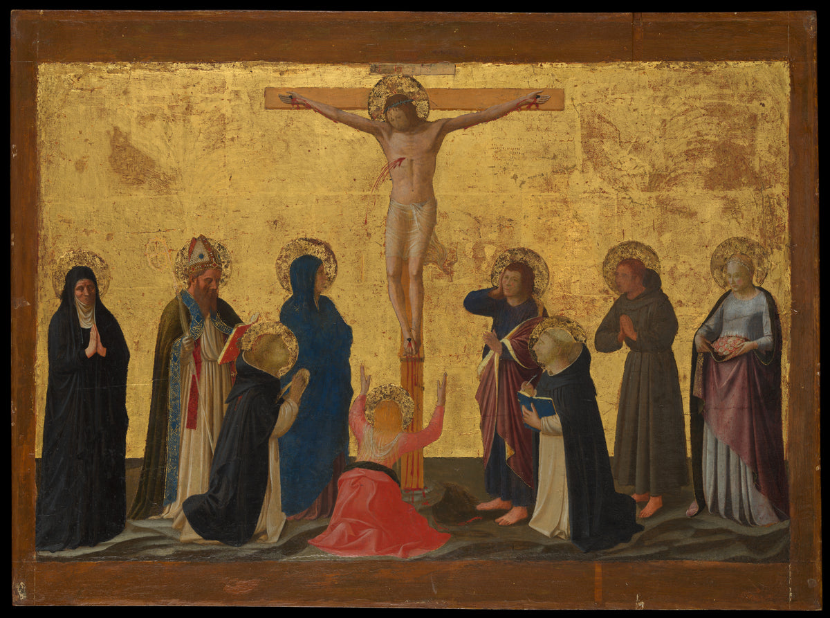 The Crucifixion by Fra Angelico (Guido di Pietro) - Tempera canvas print