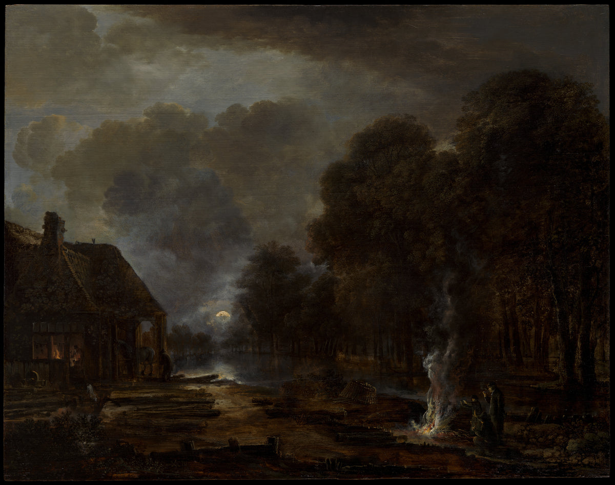 The Farrier by Aert van der Neer - Classic Art canvas print