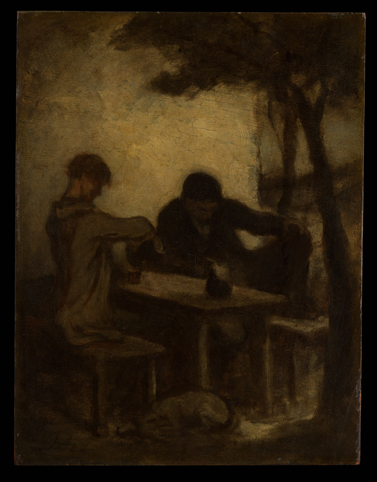 The Drinkers by Honoré Daumier - Realist canvas print