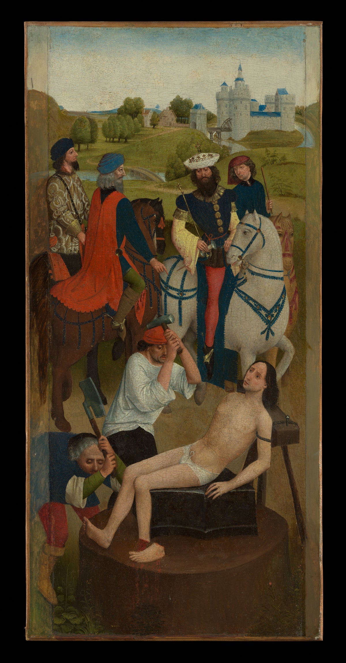 The Martyrdom of Saint Adrian The Martyrdom of Two Saints, Possibly Ache and Acheul by Northern French Painter - Oil Painting canvas print