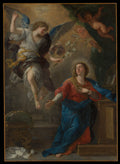 The Annunciation by Luca Giordano - Oil Painting canvas print