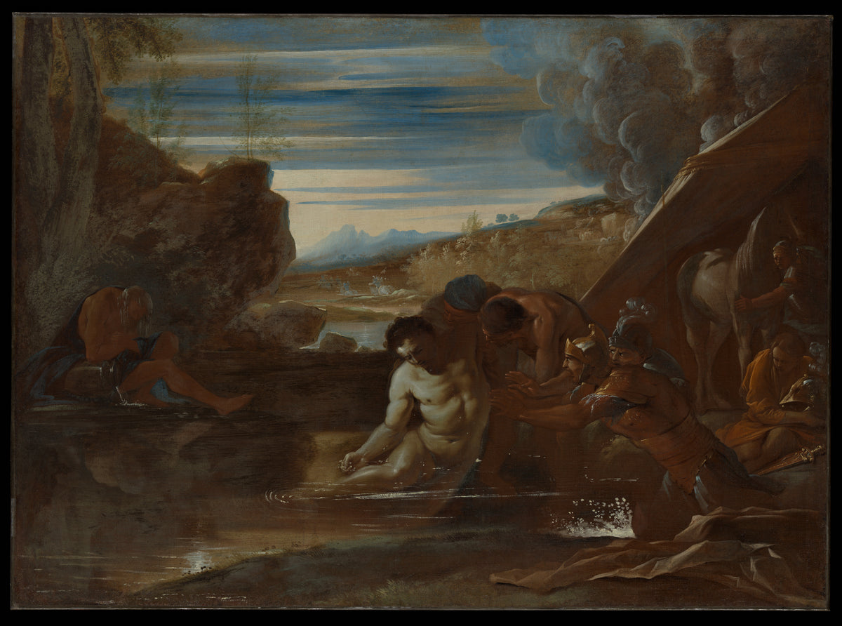 Alexander the Great Rescued from the River Cydnus by Pietro Testa - Oil Painting canvas print