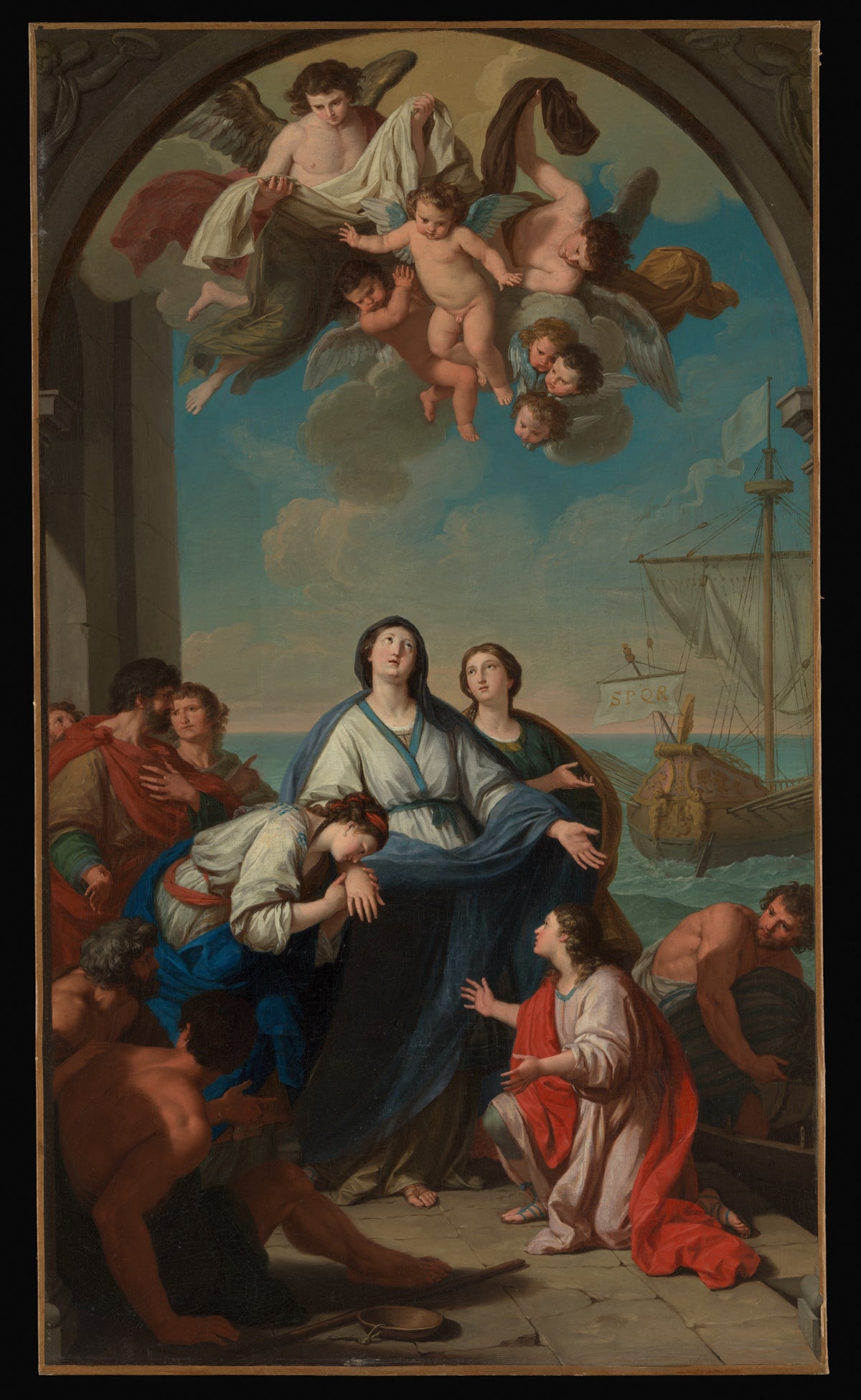 The Departure of Saints Paula and Eustochium for the Holy Land by Giuseppe Bottani - Oil Painting canvas print