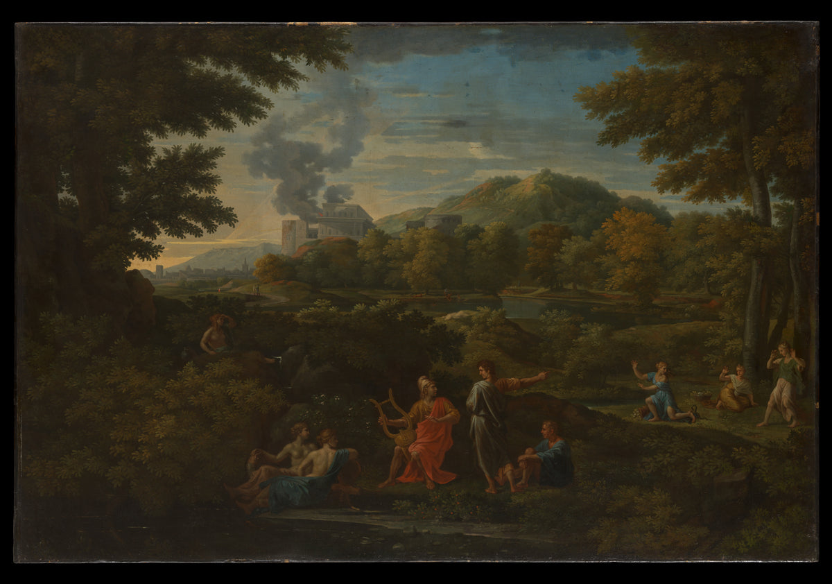 Orpheus and Eurydice by Nicolas Poussin - Oil Painting canvas print